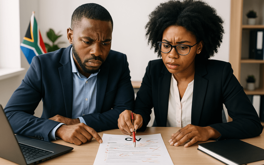 Two South African professionals identifying the most common CV mistakes.