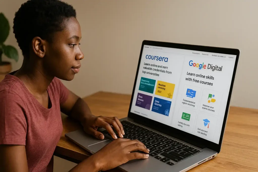 South African student exploring short online courses to boost their CV.