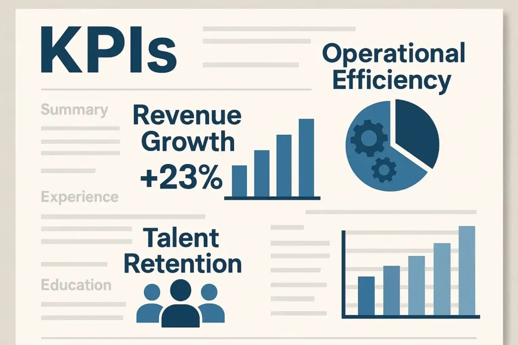 using metrics in an executive CV