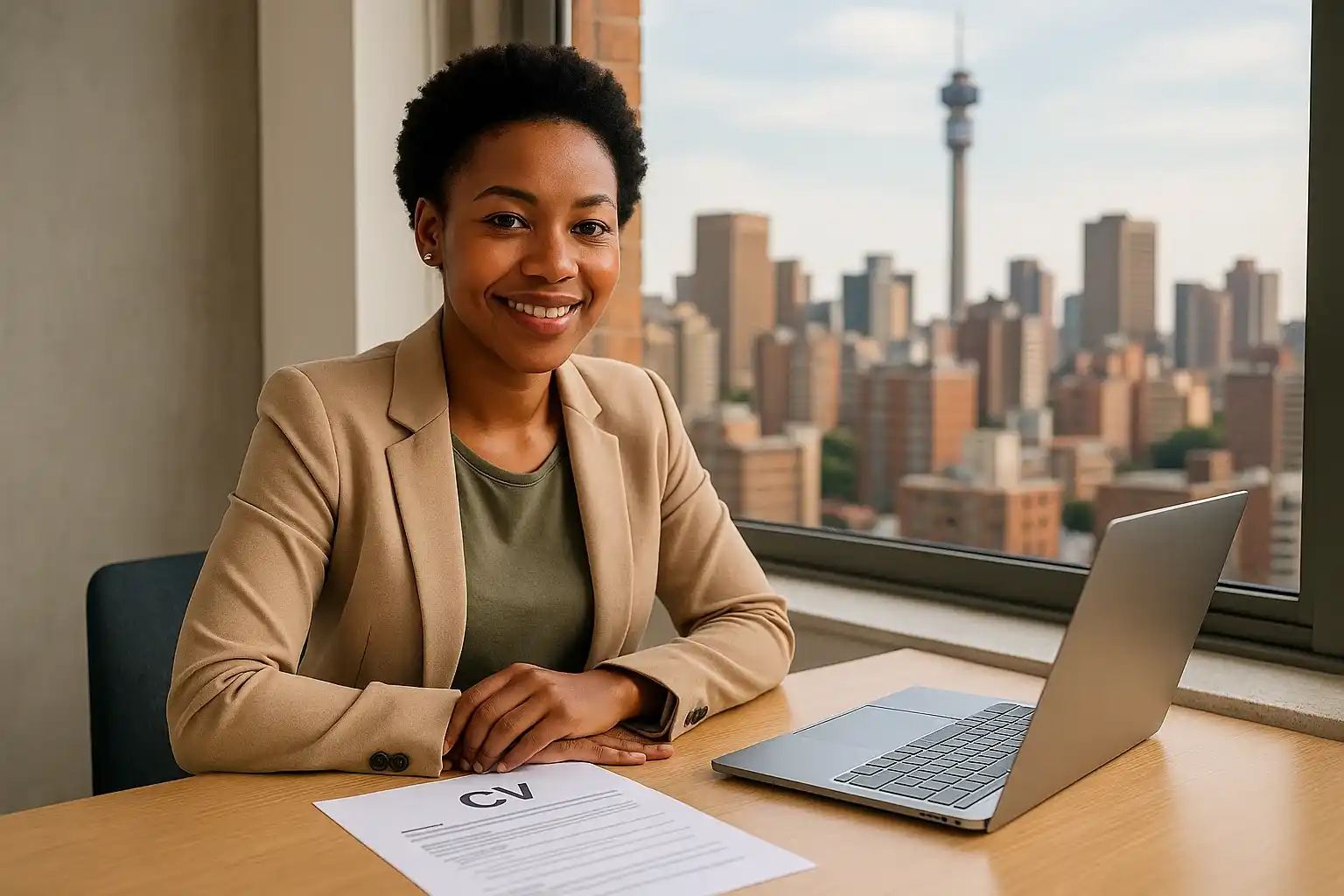 Interview Preparation South Africa – Ready for Success Confident South African job seeker preparing for an interview