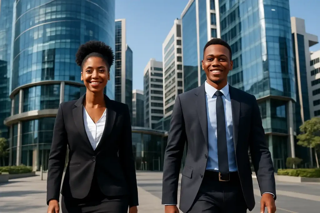 Professional South African candidates dressed for interviews