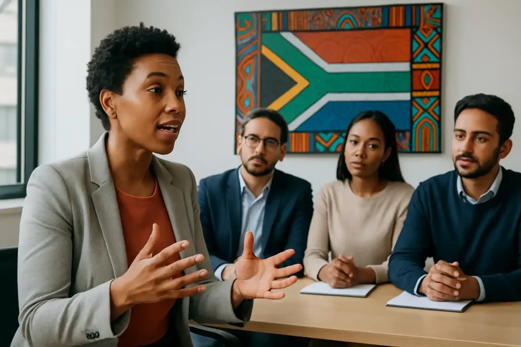 South African candidate using STAR method in job interview