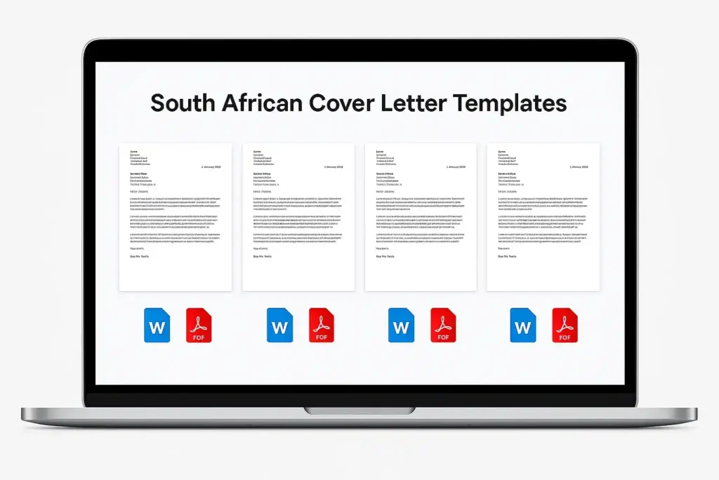 South African cover letter templates pack preview