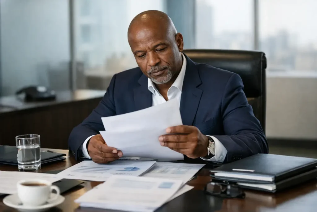 South African executive leadership concept showing governance confidentiality and board-level decision making