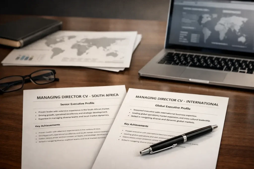 Executive CV tailored for South African and international leadership roles
